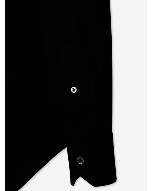 Fray Mikrostrickhemd in Black für Herren