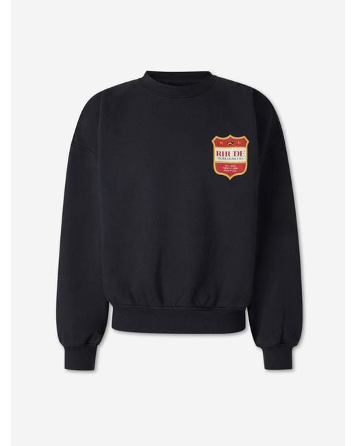 Rhude Blue Crew Neck Sweatshirt for men