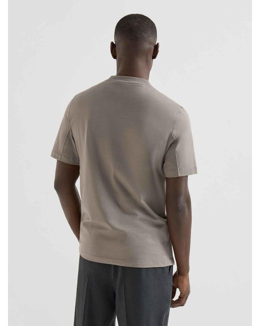 Brunello Cucinelli Gray Short Sleeve T-Shirt for men