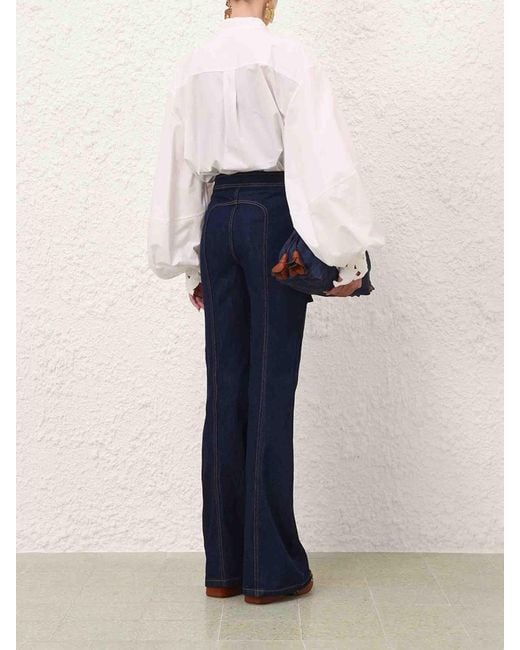 Zimmermann Blue Flared Jeans With Pockets