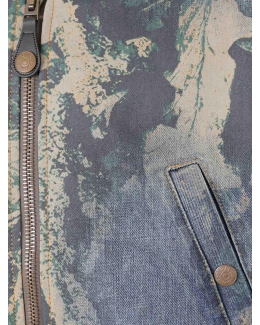 Veste Bombardier En Denim Acne pour homme en coloris Blue