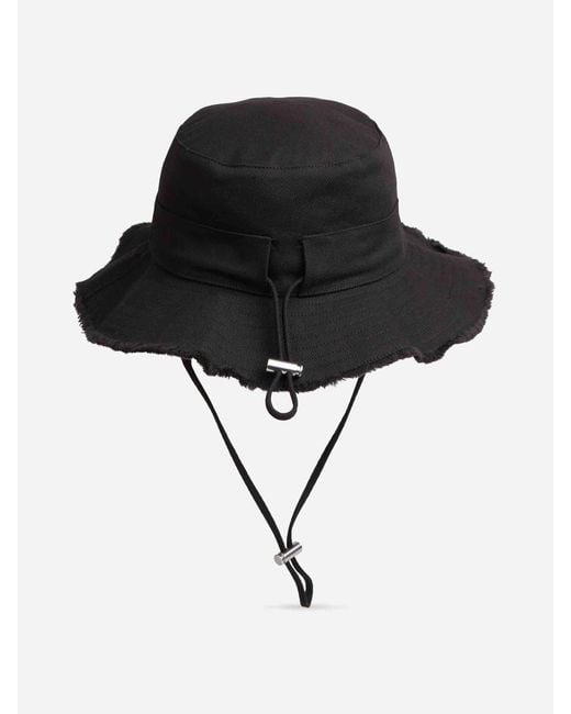 Jacquemus Black Le Bob Artichout Hat for men