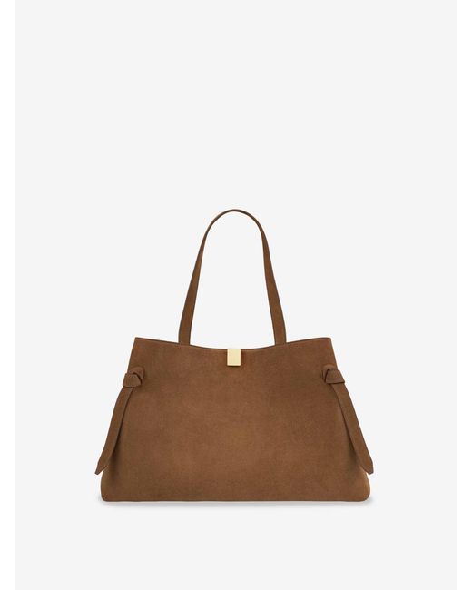 Yuzefi Brown Maxi Gyoza Tote Bag