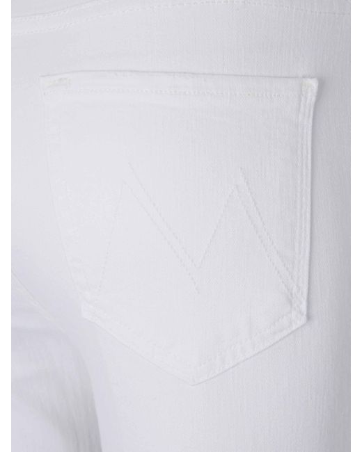 Jeans Flared Mother de color White