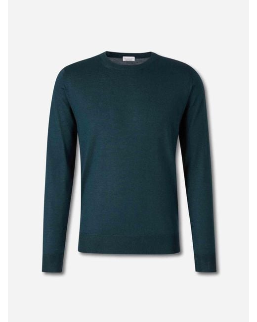 Maglione Cashmere E Seta di Santa Eulalia in Blue da Uomo