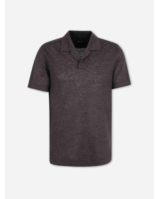Zegna Black Polo Punto for men