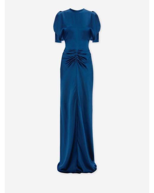 Victoria Beckham Blue Isabella Maxi Dress
