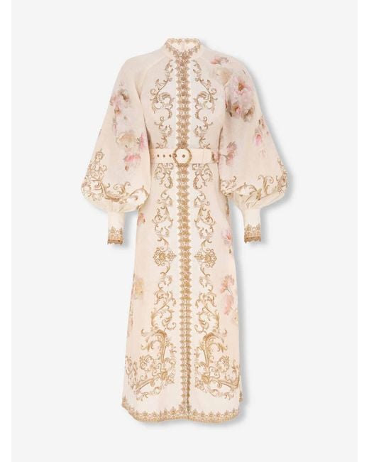 Zimmermann Natural Midi Dress
