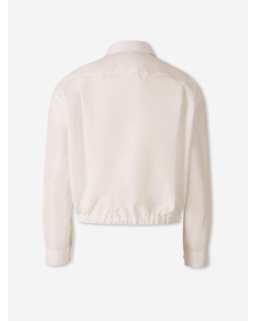 Jil Sander White Faille Technical Blouse