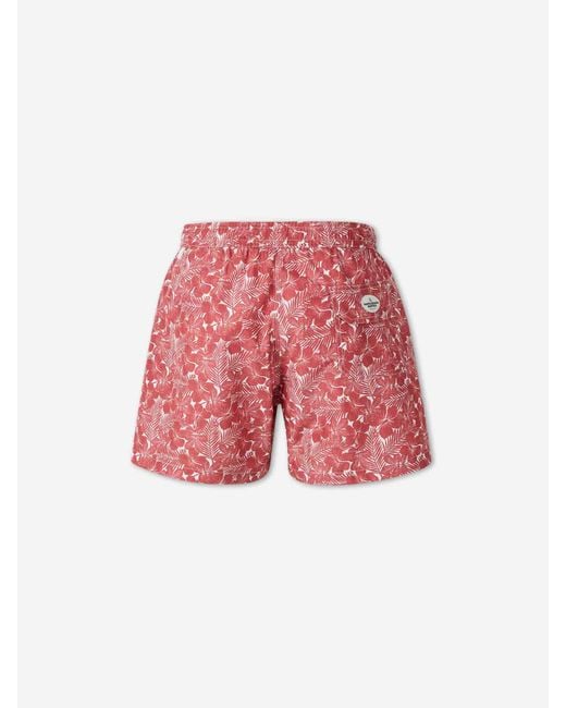 Santa Eulalia Red Tropical Swimsuit for men