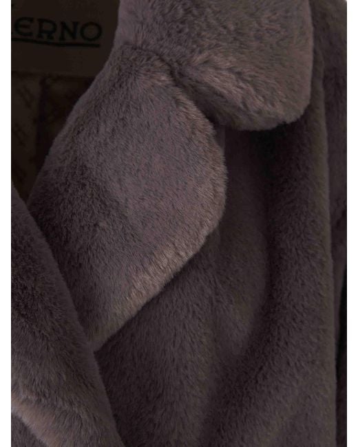 Herno Brown Short Fur Coat