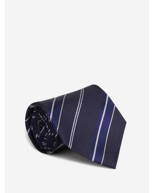 Tom Ford Blue Diagonal Stripes Tie for men