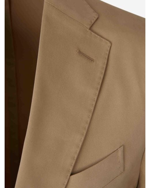Incotex Natural Blazer Straight Cotton for men