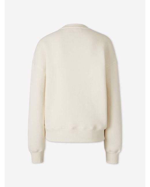 AMI White Crew Neck Sweatshirt