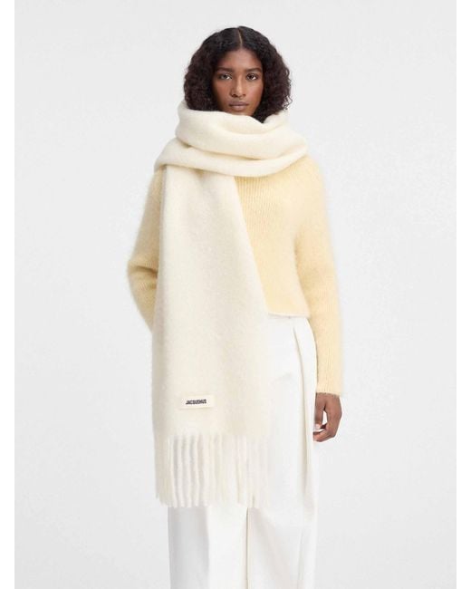 Jacquemus White Carro Scarf