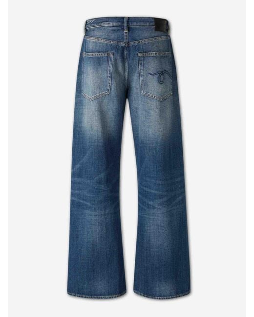 R13 Blue D'Arcy Wide Leg Jeans