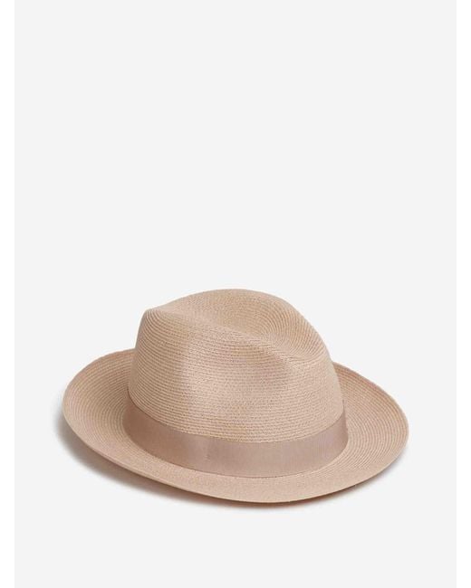 Borsalino Natural Medium Brim Hat for men
