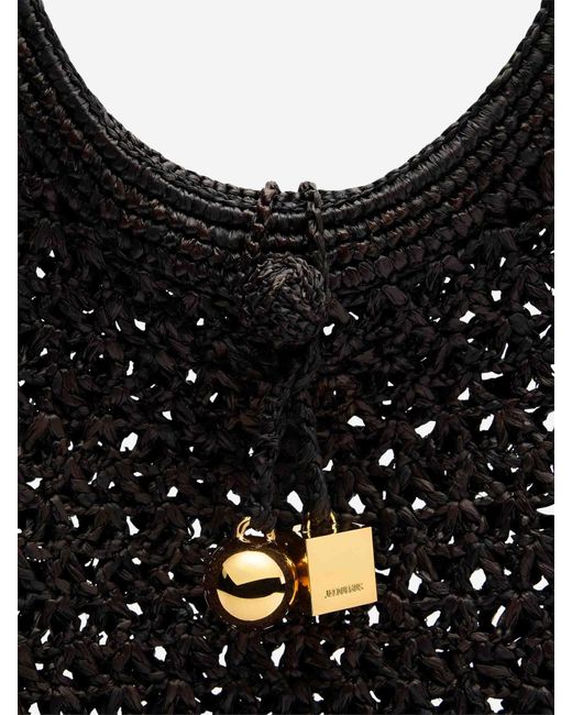 Jacquemus Black Spiaggia Round Shoulder Bag