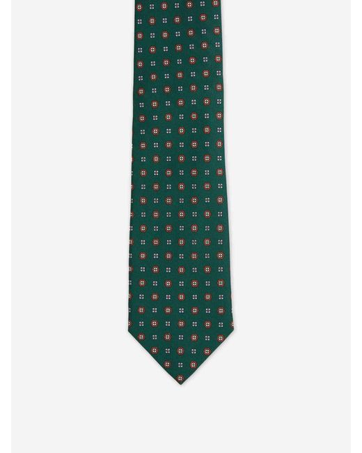 Marinella Green Floral Silk Tie for men