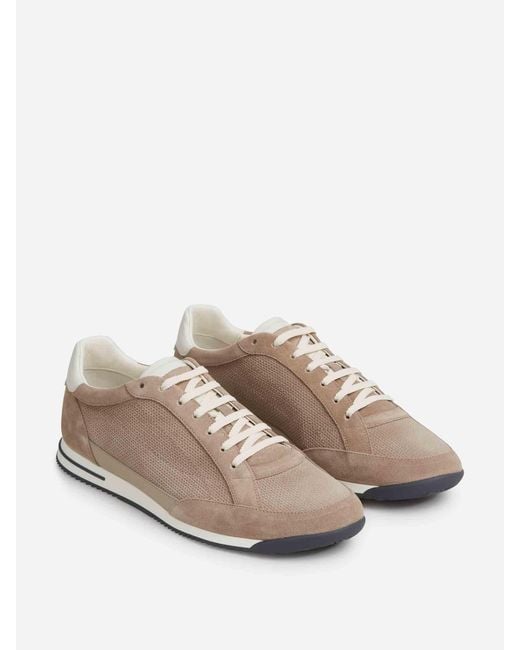 Brunello Cucinelli White Leather Sneakers for men