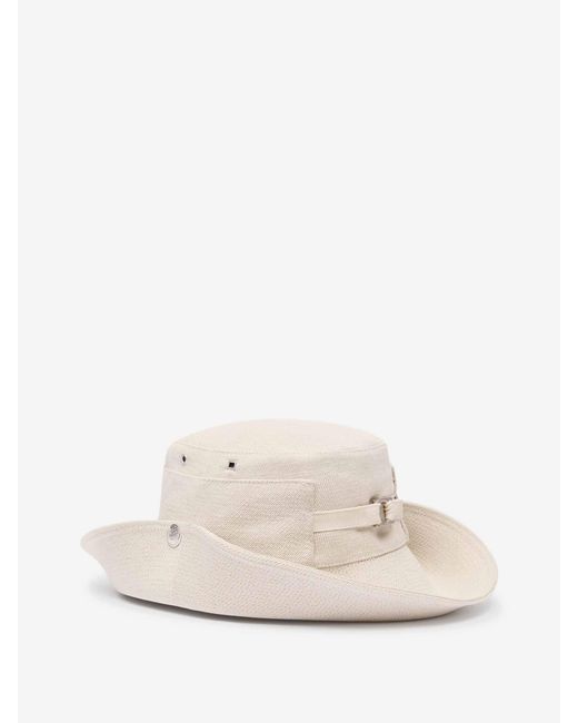 Jacquemus Natural Denim Fisherman Hat for men