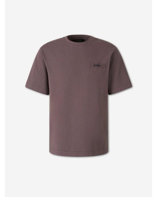 Jacquemus Purple Logo T-Shirt for men
