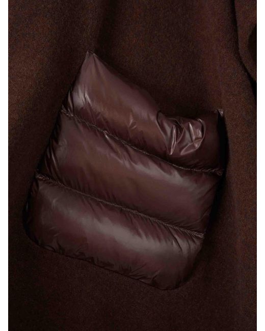 Herno Brown Poncho With Padded Pockets