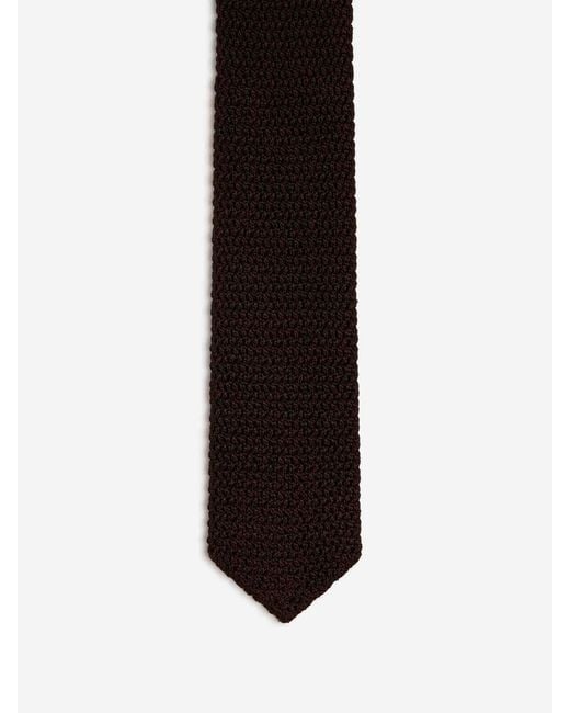 Tom Ford Seidenstrickkrawatte in Brown für Herren
