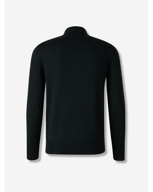 Canali Black Cotton Polo for men