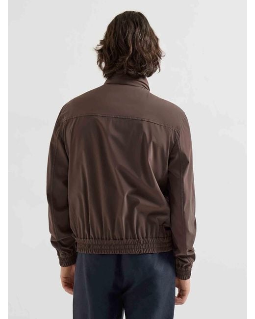 Brunello Cucinelli Brown Nylon Technical Jacket for men