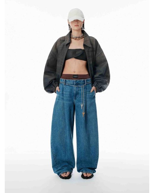Jeans Larges Balloon Alexander Wang en coloris Blue