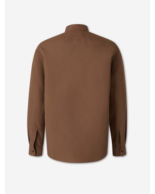 Jil Sander Brown Plain Polyester Shirt for men