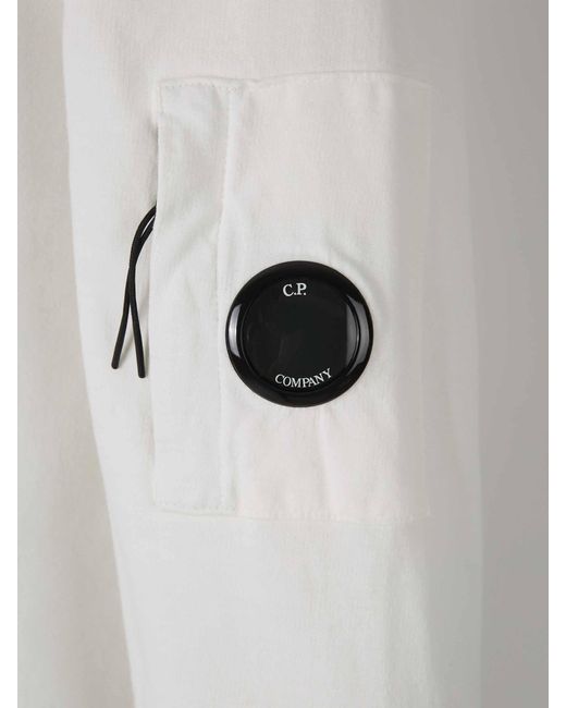 Felpa Girocollo di C P Company in White da Uomo