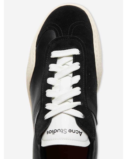 Acne Black Leather Sneakers for men