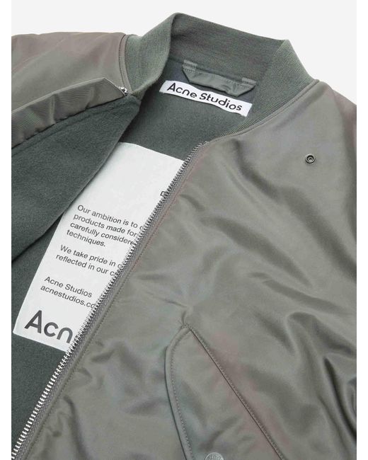 Chaqueta Bomber Washed Acne de hombre de color Gray