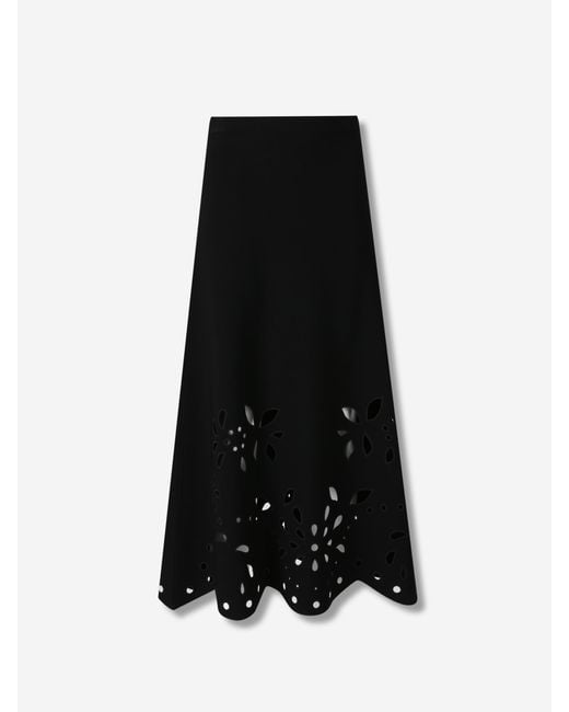 Falda Midi Punto Grace Ulla Johnson de color Black