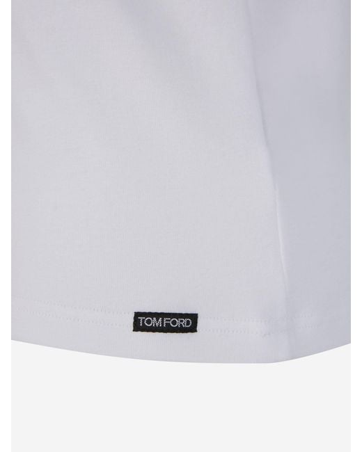 Tom Ford White Plain Cotton Undershirt for men