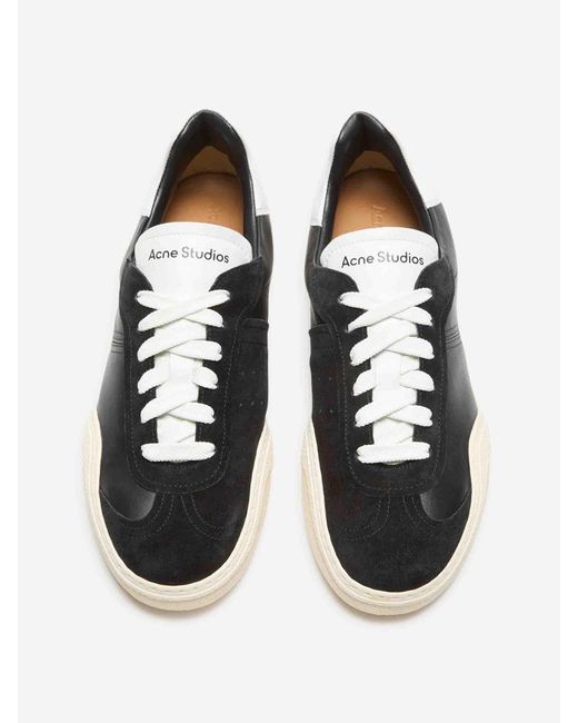 Acne Black Leather Sneakers for men