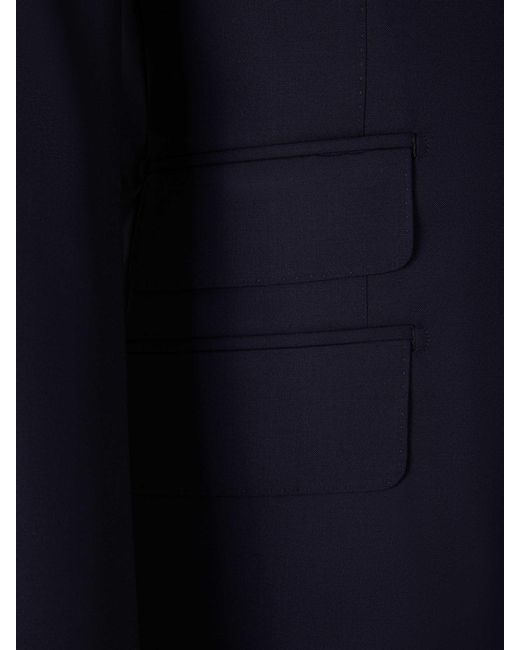 Tom Ford Blue Plain Wool Suit for men