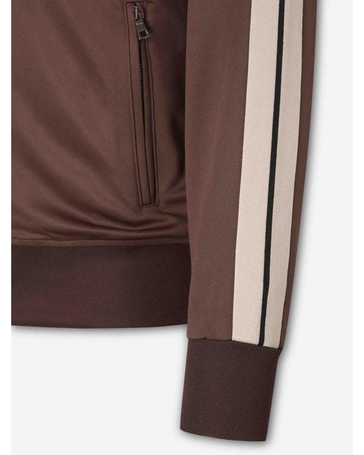 Palm Angels Brown Logo Technical Jacket for men
