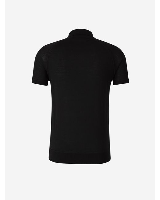Polo Punto Lana DSquared² de hombre de color Black