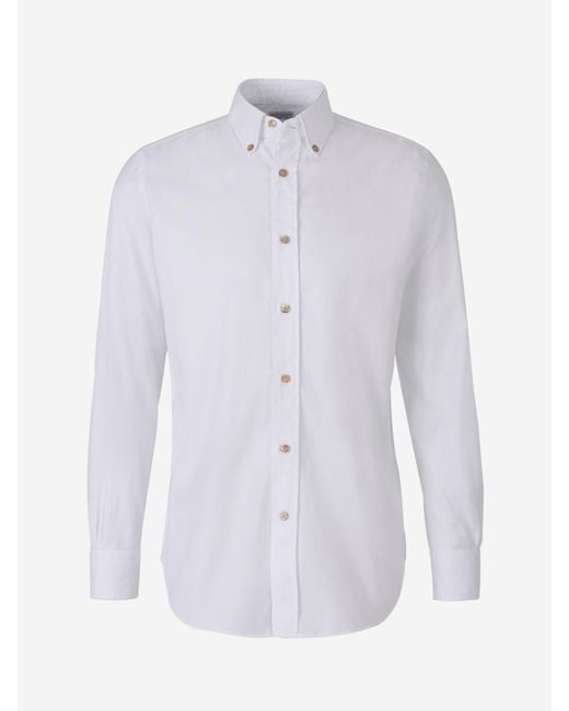 Santa Eulalia White Cotton Shirt for men