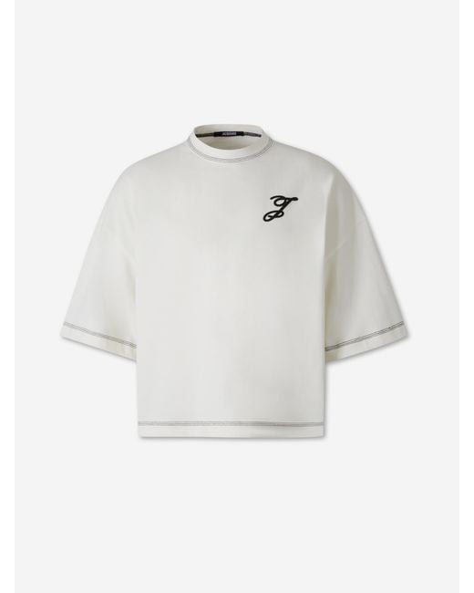 Jacquemus White Crew Neck T-Shirt for men