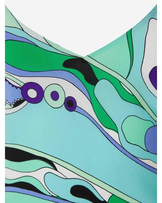 Vestit Maxi Estampat Emilio Pucci de color Blue