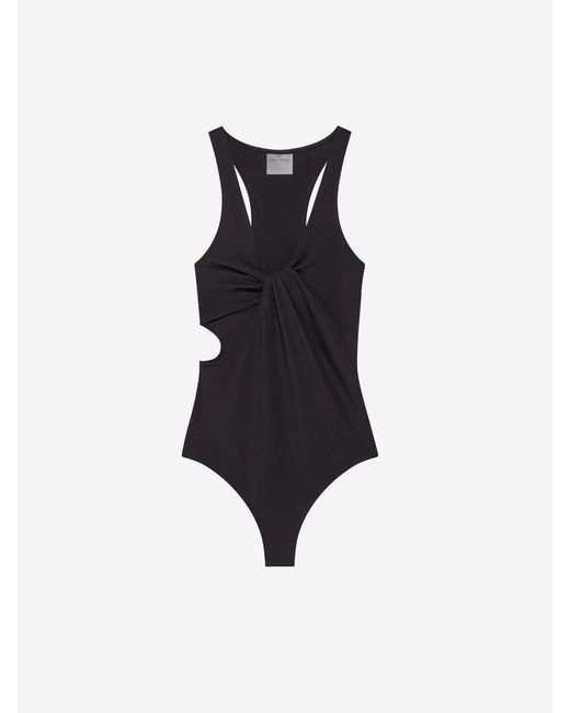 Courreges Black Twist-Badeanzug