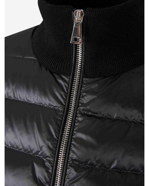 Cárdigan Cremallera Lana Moncler de color Black