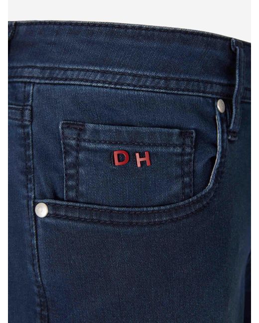 Jeans Rectos Algodón Tramarossa de hombre de color Blue