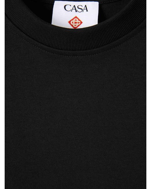 【関税込み】Casablanca ブラック Frosty Mountain Tシャツ Casablanca Frosty Mountain T-shirt | Black | FARFETCH