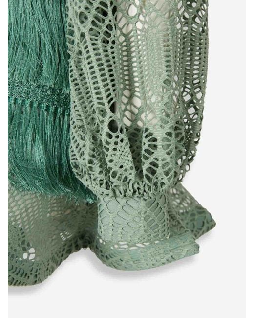 PATBO Mini Fringe Dress in Green | Lyst