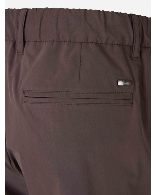 Herno Purple Technical Straight Leg Pants for men